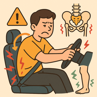 長時間開車造成腰痠與臀部僵硬？專業整復助你重回輕鬆駕駛！