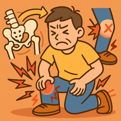 膝蓋疼痛走不遠?關節不穩的根本原因,其實在「骨盆與髖關節」! 膝蓋疼痛走不遠?關節不穩的根本原因,其實在「骨盆與髖關節」!